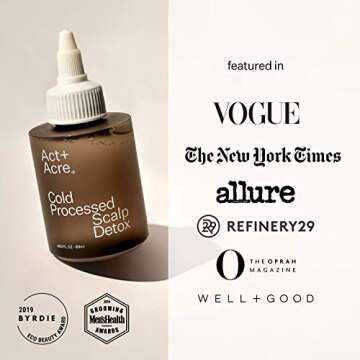 Act+Acre Cold Processed Hair Care Set Essentials Bundle with Nourishing Sulfate Free Shampoo, Moisturizing Conditioner and Scalp Oil Treatment - Hair Repair Set for Oily, Dry, and Damaged Hair