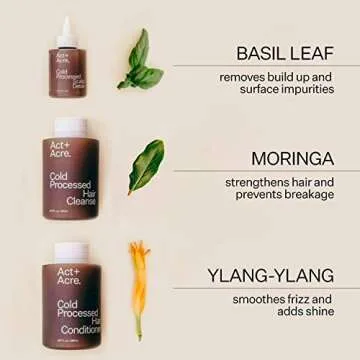 Act+Acre Cold Processed Hair Care Set Essentials Bundle with Nourishing Sulfate Free Shampoo, Moisturizing Conditioner and Scalp Oil Treatment - Hair Repair Set for Oily, Dry, and Damaged Hair