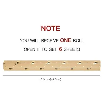 RUSPEPA Kraft Wrapping Paper - Christmas Tree & Reindeer Designs