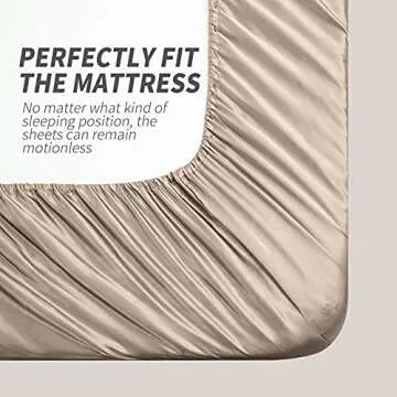 Cobedzy 4 Pieces Taupe Satin Sheets King Size Bed Set, Luxury Silky Satin Bedding Sheets Set with 1 Deep Pocket Fitted Sheet, 1 Soft Flat Sheet, 2 Pillowcases