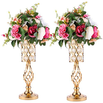 Elegant 20in Crystal Centerpiece Vases for Weddings & Events
