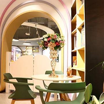 Stunning 20in Metal Crystal Wedding Centerpiece Vases Set