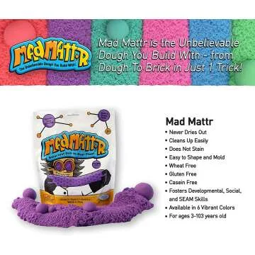 Mad Mattr Non-Drying Green Modelling Dough 10oz