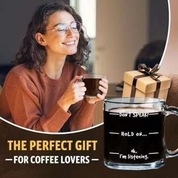 Humor Us Home Goods Funny Coffee Mug For Men and Women - Don't Speak! - Christmas Gifts Ideas for Co...