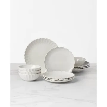 Stunning Lenox French Perle 12-Piece Dinnerware Set