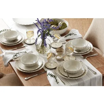 Stunning Lenox French Perle 12-Piece Dinnerware Set