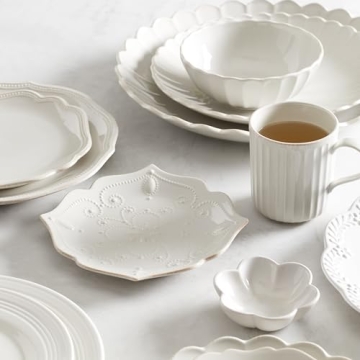 Stunning Lenox French Perle 12-Piece Dinnerware Set