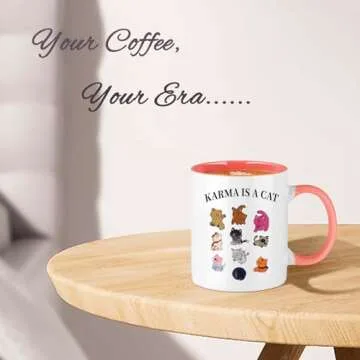 Sincerez Coffee Mug Merch for Music,Musician Tea Cup for Woman,Music Lovers Gifts for Fans (karma)