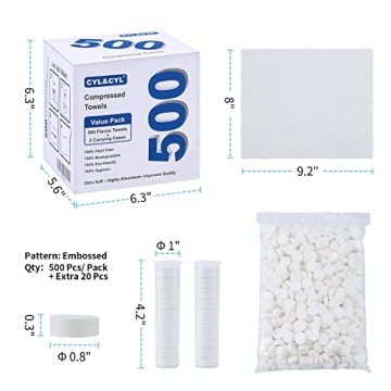 Ultra Soft 500PCS Compressed Towels Pack for Travel