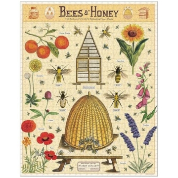 Cavallini Bees & Honey 1,000 Piece Puzzle - Beautiful & Fun