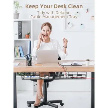 Under Desk Cable Management Tray for Organized Workspace