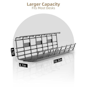 Under Desk Cable Management Tray for Organized Workspace