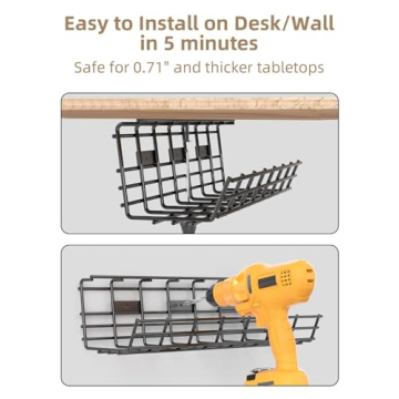Under Desk Cable Management Tray for Organized Workspace