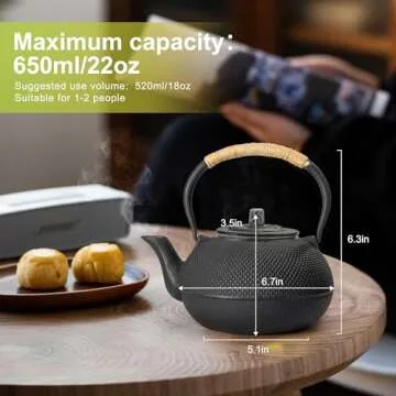 Elegant Suyika Cast Iron Teapot for Perfect Brews