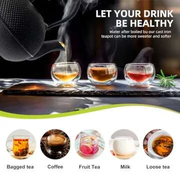 Elegant Suyika Cast Iron Teapot for Perfect Brews