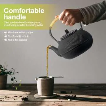 Elegant Suyika Cast Iron Teapot for Perfect Brews