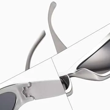 VANLINKER Wrap Around Sport Sunglasses for Women Men Trendy Fashion Chunky Shades 2 Pack Black and silver