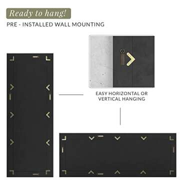 Barnyard Designs Rustic Farmhouse Full Length Mirror - Wood Frame Floor Standing Bedroom Mirror (64" x 24" / Natural)