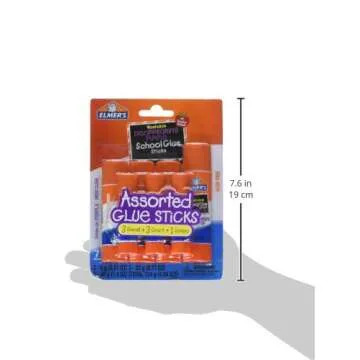 Elmer's Disappearing Purple School Glue Sticks, Assorted Sizes: 3 Small + 3 Giant + 1 Jumbo Glue Stick (E4081)