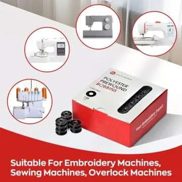 144 Richword Prewound Bobbins for Effortless Sewing