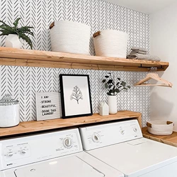 Orainege Black and White Peel and Stick Wallpaper Herringbone Contact Paper for Bathroom 17.7 in x 590.5 in Black Chevron Removable Wall Paper Peel and Stick Modern Geometric Self Adhesive Wallpaper