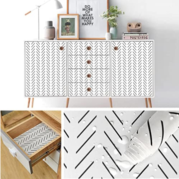 Orainege Black and White Peel and Stick Wallpaper Herringbone Contact Paper for Bathroom 17.7 in x 590.5 in Black Chevron Removable Wall Paper Peel and Stick Modern Geometric Self Adhesive Wallpaper