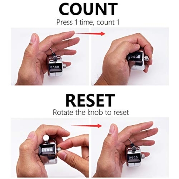 Amble Tally Clicker Counter - Durable Mechanical Handheld Counter