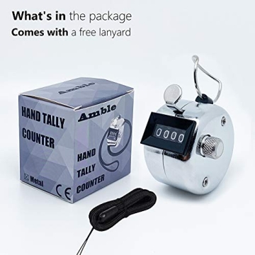 Amble Tally Clicker Counter - Durable Mechanical Handheld Counter