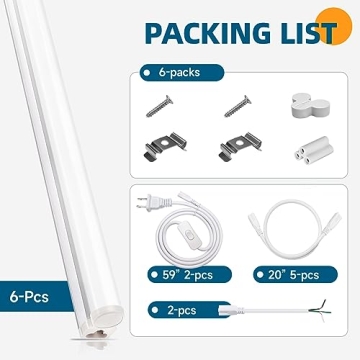 Barrina T5 LED Shop Light, Bright 2200lm 20W Utility Light