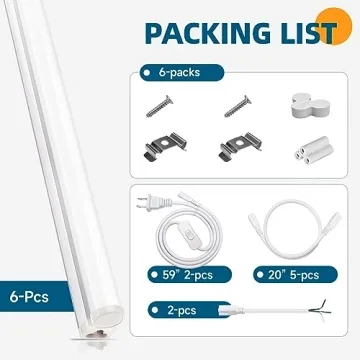 Barrina T5 LED Shop Light, Bright 2200lm 20W Utility Light