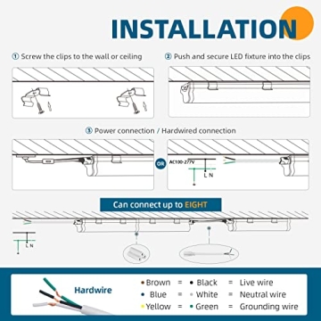 Barrina T5 LED Shop Light, Bright 2200lm 20W Utility Light