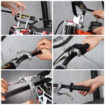 WEIYINGSI Universal 7/8 Inch 22mm Dirt Bike Handlebars, Upgraded Pit Bike Handlebar with Foam Pad for Motocross CRF YZF KXF KLX RMZ DRZ Pit Dirt Bike ATV Quad - Black