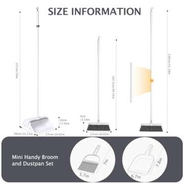 XXFLOWER Broom and Dustpan Set - Efficient Home Cleaning Tool