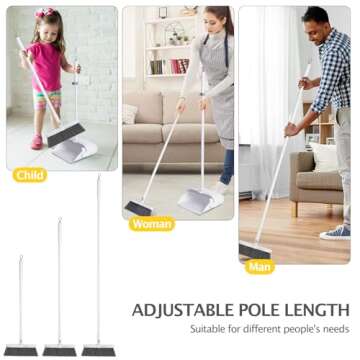 XXFLOWER Broom and Dustpan Set for Easy Home Cleaning