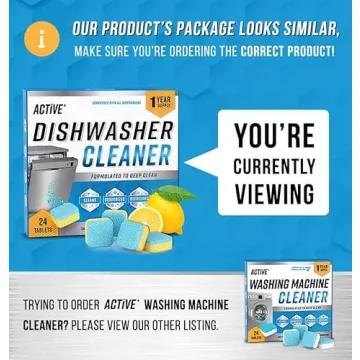 Dishwasher Cleaner Tablets for Sparkling Dishes - 24 Pack