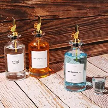 Molimoli 11.8 Oz Mouthwash Dispenser Set of 2 Gold