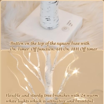 PEIDUO 2 FT Tabletop Christmas Tree with LED Lights