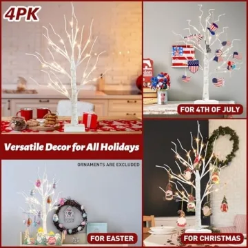 PEIDUO 2 FT Tabletop Christmas Tree with LED Lights