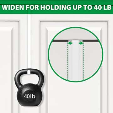 Booda 14" Over The Door Hooks - Sturdy & Versatile Hangers