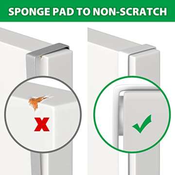 Booda 14" Over The Door Hooks - Sturdy & Versatile Hangers