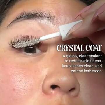 Lilac St. - Lilac Lash Crystal Coat - Glossly & Clear Lash Sealant - Long Lasting Lash Application - Extend Wear - Brush Applicator Tip - Waterproof - Cruelty Free, Vegan, Women Founded - 0.17 fl oz