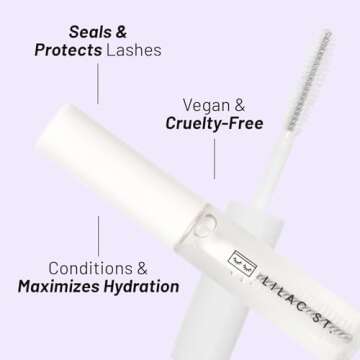 Lilac St. - Lilac Lash Crystal Coat - Glossly & Clear Lash Sealant - Long Lasting Lash Application - Extend Wear - Brush Applicator Tip - Waterproof - Cruelty Free, Vegan, Women Founded - 0.17 fl oz