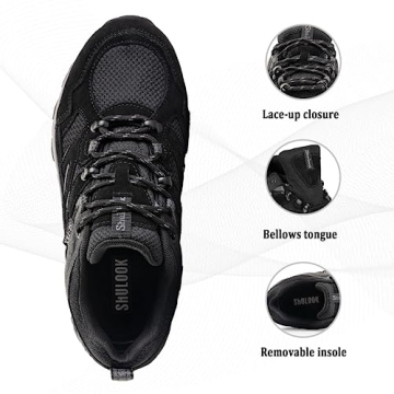 SHULOOK Women's Waterproof Hiking Shoes Lightweight Non-Slip