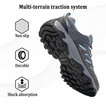 SHULOOK Women's Waterproof Hiking Shoes Lightweight Non-Slip