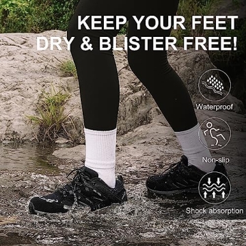 SHULOOK Women's Waterproof Hiking Shoes Lightweight Non-Slip