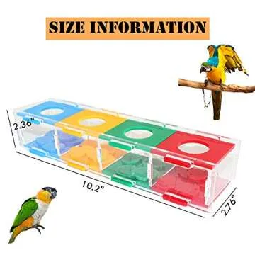 Bird Trick Tabletop Interactive Toys，Parrot Acrylic Intelligence Training Toys，Conure Chew Coin Foraging Toys，Pet Education Play Gym Playground Activity Cage Foot Toy for Macaws African Grey Cockati