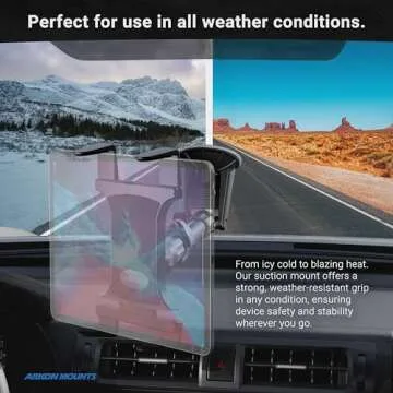 ARKON Mounts - Versatile Tablet Holder for Car | Premium Car Tablet Holder Design | Extendable Arm | Windshield Suction | Tablet Car Mount | Securely Fits Most Tablets 7 to 18.4 inches in Screen Size