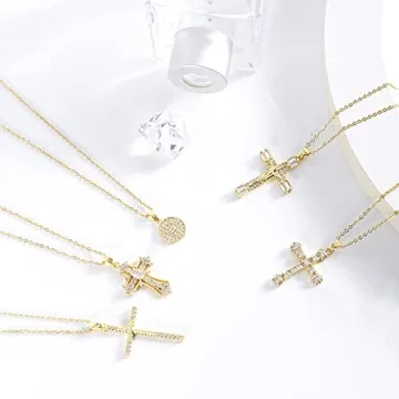 Elegant LLIYSOUN Gold Cross Necklace for Women Gifts