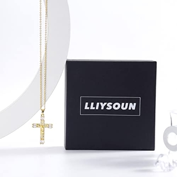 Elegant LLIYSOUN Gold Cross Necklace for Women Gifts