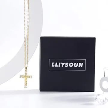 Elegant LLIYSOUN Gold Cross Necklace for Women Gifts